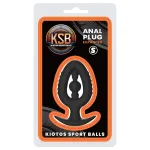 Kiotos - szilikon análplug tágítóval S (fekete)