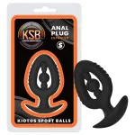 Kiotos - szilikon análplug tágítóval S (fekete)