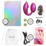 Wonderlover - csiklóizgató G-pont vibrátor (metál pink)