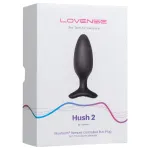 LOVENSE HUSH 2 M - okos anál vibrátor (45mm) - fekete