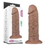 Lovetoy Chubby - tapadókorongos élethű dildó - 25 cm (natúr)