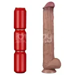Lovetoy - kétrétegű XXL dildó - 36,5 cm - (natúr)