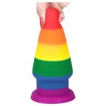 Lovetoy Prider - anál tágító plug - 15 cm (szivárvány)