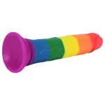 Lovetoy Prider - élethű dildó - 19 cm (szivárvány)