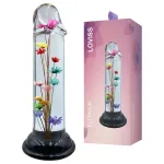 LOVISS Flower - sima üveg dildó (átlátszó)