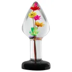 LOVISS Flower - virágmintás anál plug (átlátszó)
