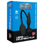 MenzStuff L - pumpálható anál plug - fekete (nagy)