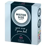 Mister Size vékony óvszer - 64 mm (3 db)