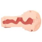 mystim OPUS Mica - élethű művagina maszturbátor (natúr-fekete)