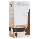 Naked Addiction Rotating 7 - forgófejes vibrátor (18 cm) - natúr