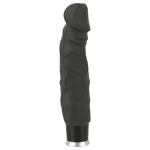 Nature Skin - élethű vibrátor (fekete, 22 cm)