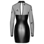 Noir - átlátszó felsős fényes ruha (fekete)