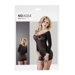 NO:XQSE - Hosszúujjú, átlátszó cicaruha - fekete (S-L)