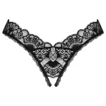 Obsessive Donna Dream - csipkés nyitott tanga (fekete)
