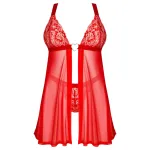 Obsessive Elianes - csipkés babydoll szett (piros)