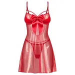 Obsessive Gifty - babydoll és tanga szett (piros)