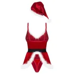 Obsessive Hot Santa - háromrészes mikulás jelmez (piros)