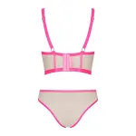 Obsessive Nudelia - melltartó szett (natúr-pink) - S/M