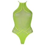 Ouch! - foszforeszkáló pántos hatású body (neon zöld)
