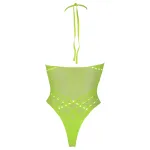 Ouch! - foszforeszkáló pántos hatású body (neon zöld)