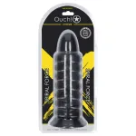 Ouch! Spiral Force - csavart anál plug (fekete) - 23,5 cm