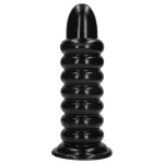 Ouch! Spiral Force - csavart anál plug (fekete) - 23,5 cm