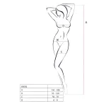 Passion BS036 - rózsás, nyitott overál (fehér) - S-L