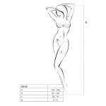 Passion BS048 - nyitott necc overál nyakpánttal (fekete) - S-L