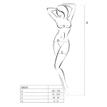 Passion BS058 - nyitott necc overál (fehér) - S-L
