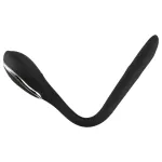 Penis Plug Dilator - akkus, vibrációs dilátor (1 cm, fekete)