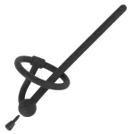 Penisplug - szilikon dilátor makkgyűrűvel (0,6mm) - fekete