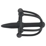 Penisplug - szilikon makk ketrec dilátorral (fekete)