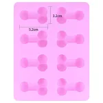Pénisz formájú jégkocka készítő forma (pink)
