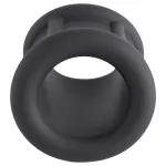 Pulselock Cocktura - bordázott szilikon péniszgyűrű (fekete) - 30mm