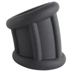 Pulselock Cocktura - bordázott szilikon péniszgyűrű (fekete) - 30mm