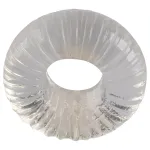 Pulselock Cocktura - bordázott TPE péniszgyűrű (átlátszó) - 19mm