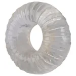 Pulselock Cocktura - bordázott TPE péniszgyűrű (átlátszó) - 19mm