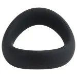 Pulselock Cocktura - csavart szilikon péniszgyűrű (fekete) - 50mm
