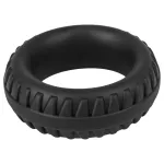 Pulselock Forge - abroncs mintás szilikon péniszgyűrű (fekete) - 35mm