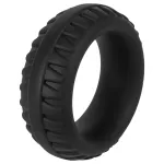 Pulselock Forge - abroncs mintás szilikon péniszgyűrű (fekete) - 35mm