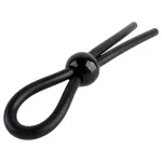 Pulselock Forge - állítható lasszós szilikon péniszgyűrű (fekete)