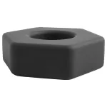 Pulselock Forge - csavaranya formájú szilikon péniszgyűrű (fekete) - 22mm