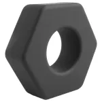 Pulselock Forge - csavaranya formájú szilikon péniszgyűrű (szürke) - 22mm