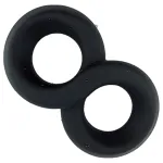 Pulselock Taur - dupla pénisz- és heregyűrű (fekete) - 20mm