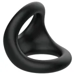Pulselock Taur - kontúros pénisz- és heregyűrű (fekete)