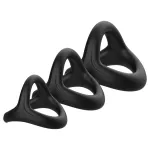 Pulselock Taur - Y-formájú pénisz- és heregyűrű (fekete) - M