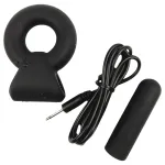 Pulselock Vantr - akkus vibrációs pénisz- és heregyűrű (fekete) - 25mm