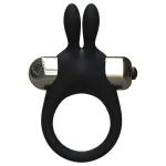 Pulselock Vantr - vibrációs nyuszis péniszgyűrű (fekete) - 30mm