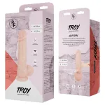 Real Fantasy Troy - élethű dildó mozgó bőrrel (testszínű) - 25 cm