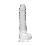 RealRock - átlátszó élethű dildó - átlátszó (22cm)
